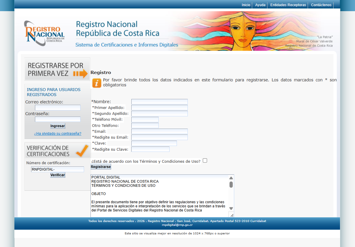 Free Queries section of the National Registry
