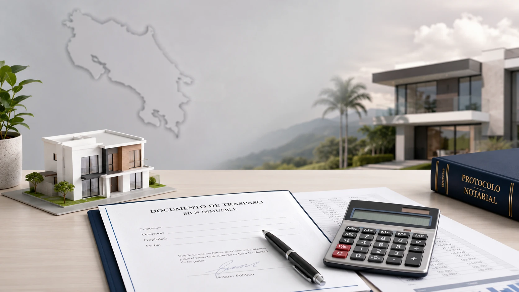 Documents and calculation of property transfer costs in Costa Rica